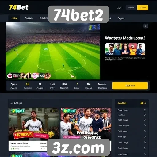 Novidades no design do site 74bet2